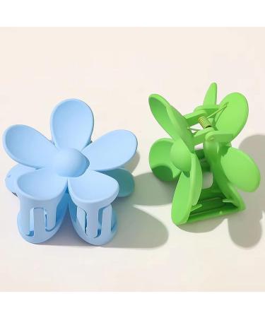 Flower Big Hair Claw Clips 6 PCS Set - Strong Hold Jaw Clamps for Thick Hair Women & Girls - Buy Online on GoSupps.com