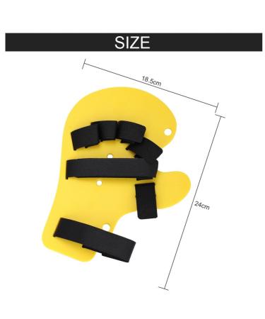 ZJchao Finger Orthotics - Stroke Hand Braces & Splint for Finger Contractures - Extended Type Training Support (Yellow - Buy Online on GoSupps.com