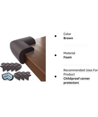 Baby Proofing Table Corner Protectors for Baby Extra Large Size with Pre-Applied Double Sided Tape  Child Safety Furniture Baby Bumpers  8 Pack  Brown Brown X-Large (Pack of 8) - Buy Online on GoSupps.com