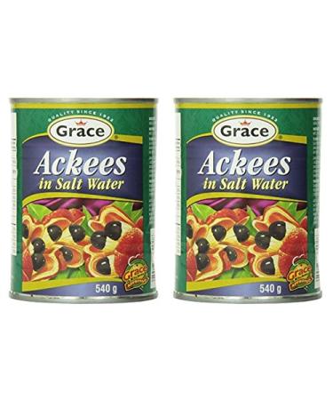 Grace Ackees in Salt Water Cans, 19 Ounce (Pack of 2)