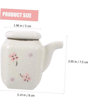 Milisten Ceramic Soy Sauce Pot Ceramic Vinegar Bottle Oil Container Gravy Boat Sauce Container Olive Oil Dispenser Oil Jug Maple Syrup Dispenser Oil Jar Ceramics White With Handle Seasoning 8X7.5X5CM White - Buy Online on GoSupps.com