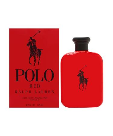 Ralph Lauren Polo Red Eau de Toilette Spray for Men, 4.2 Ounce Fresh 4.2 Fl Oz (Pack of 1)