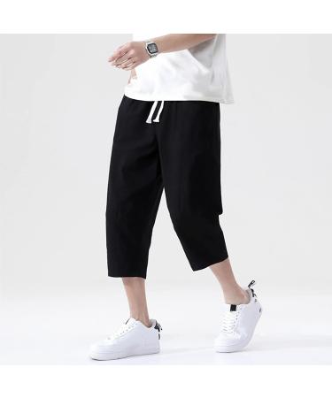 CEWIFO Men's Cotton Shorts - Solid Color Training & Cargo Pants | Black 5XL Sports Wear - Buy Online on GoSupps.com