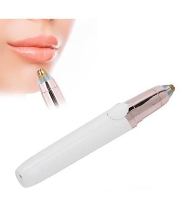 Eyebrow epilator Painless hair removal Facial epilator with LED light Small and portable cuts nose and ear hair for Removing hair from small body parts(white)
