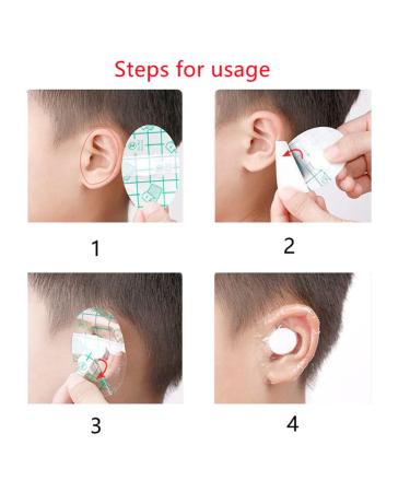 80 Pack Waterproof Ear Covers for Kids | Disposable Transparent Ear Stickers & Shoe Protectors for Bathing & Water Sports - Buy Online on GoSupps.com