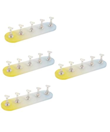 FRCOLOR 4 Sets Nail Practice Holder Fake Nails Decor Beauty Nail Racks Nail Art Organiser Slate Garden Labels Practice Nail Racks Magnetic Nail Holders Nail Holders for Nail Painting Suite