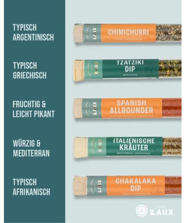 Premium Laux Spices Gift Box - 5 International Spices for Father's Day - Perfect BBQ & Grill Gift Idea - Buy Online on GoSupps.com