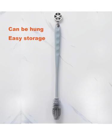 Premium Long Stem Bottle Brush - Silicone Gray Cleaner for Bottles Vases & Narrow Containers - Buy Online on GoSupps.com