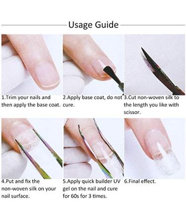 10 Pieces Fiberglass Silk Wrap Nail Extension - Nonwoven Silk Art Tool for Perfect Nails - Buy Online on GoSupps.com