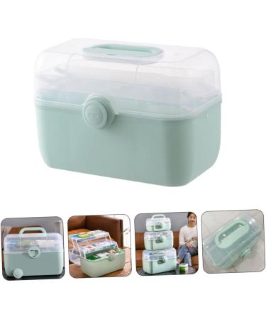 ULTECHNOVO Box Multi-layer Medicine Box Storage Bin with Lid First Aid Container Portable First Aid Kit Multi-layer Storage Case Portable Medicine Case Medicine Storage Plastic Family Pack - Buy Online on GoSupps.com
