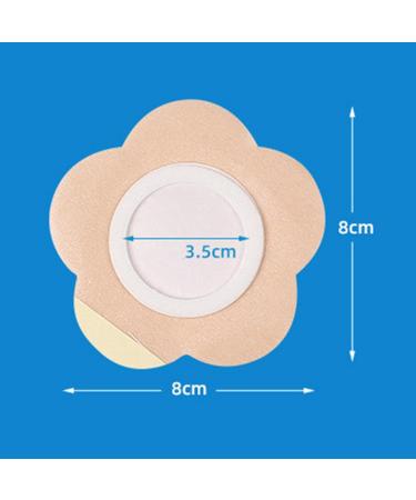 MERIGLARE 100 Pieces Blank Navel Stickers Anti Flatulence Navel Patch Breathable Skin Friendly Convenient Multifunctional for Shoulder Abdomen Back Flower - Buy Online on GoSupps.com