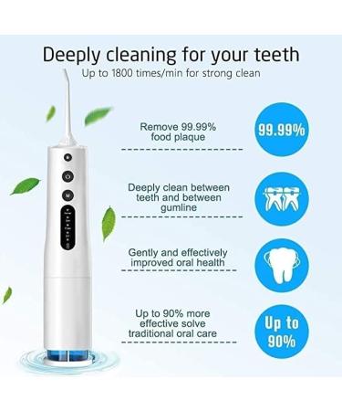 Water Flosser Cordless Oral Irrigator - IPX7 Waterproof Teeth Cleaner with 4 Modes & Detachable Tank | Portable Dental Flossers for Home & Travel - Buy Online on GoSupps.com