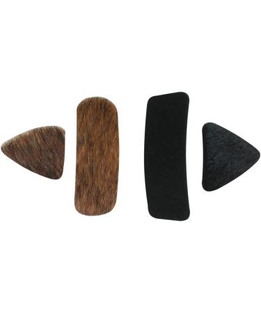 2 Pairs Archery Arrow Rest - Adhesive Backed Fur Pad for Longbow & Recurve Bow - Black/Brown - Outdoor Hunting Accessory - Buy Online on GoSupps.com