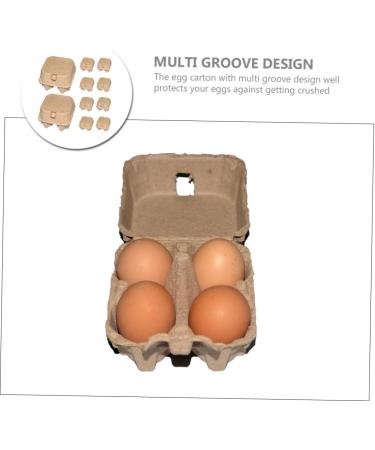 Zerodeko Boxes 10pcs Kraft Paper Pulp Egg Tray Egg Carton Packing Box Household Cartons - Buy Online on GoSupps.com
