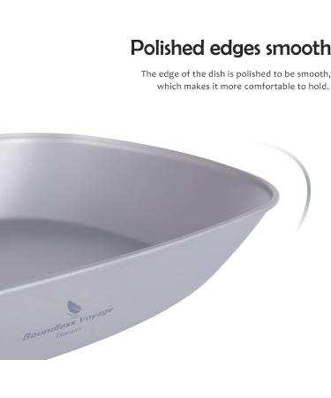 iBasingo Titanium Plate - Lightweight Portable Dish for Camping - Ti1114T - Buy Online on GoSupps.com