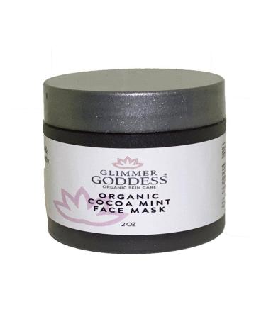 GLIMMER GODDESS Organic Face Mask to Exfoliate and Revitalize - Cocoa Peppermint 2 oz