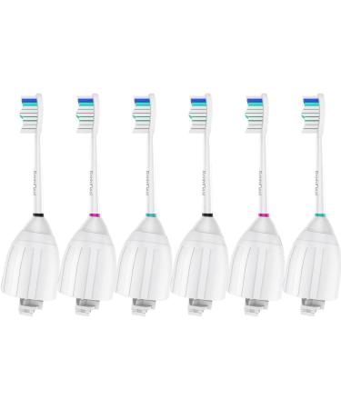 6 Pack Replacement Toothbrush Heads for Philips Sonicare Electric Toothbrush - Compatible with E Series Essence Xtreme Elite Advance and CleanCare Handles - Buy Online on GoSupps.com