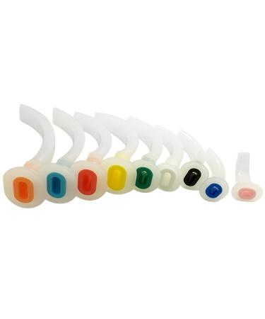 Disposable Oropharyngeal Airway Tube Airway Emergency Kit Smooth Surface Emergency Aid Airway Tube Multi Color Flexible Structure 9 Size for Emergency