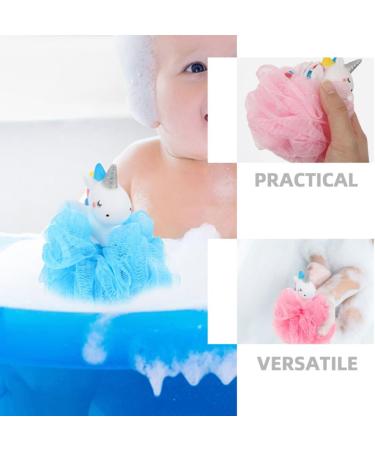 Baluue 4Pcs Unicorn Loofahs - Kids Bath Sponges & Animal Shower Poufs for Fun Bath Time - Buy Online on GoSupps.com