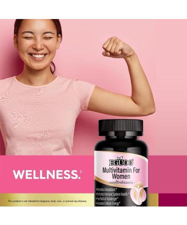 EGUOO Women s Multivitamin 90 Capsules - Vitamin C E Biotin & Folic Acid for Energy Immune Support Brain Heart Eye & Bone Health - Buy Online on GoSupps.com