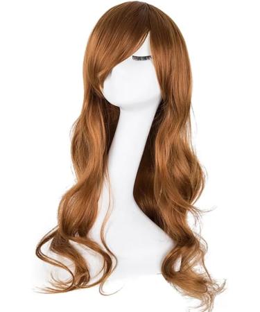 YEESHEDO Women's 28 Ginger Cosplay Wig | Long Wavy Curly Auburn Hair | Heat Resistant Synthetic Wig for Ladies - Perfect for Party, Anime, Halloween Costume - Buy Online on GoSupps.com