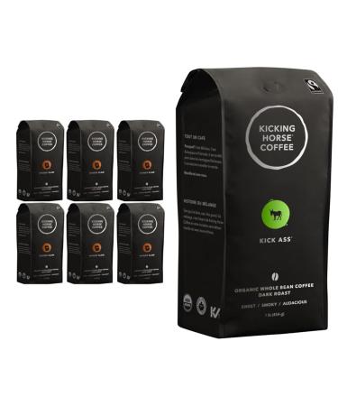 Kicking Horse Coffee grizzly claw Dark Roast Whole Bean 1 lb - Certified Organic Fairtrade Kosher & Kick Ass Dark Roast Whole Bean 1 lb - Certified Organic Fairtrade Kosher Coffee 454.00 g (Pack of 6) Grizzly Claw + Kicking Horse Coffee