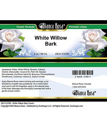 Bianca Rosa White Willow Bark Cream (2 oz ZIN: 512769) - 2 Pack - Buy Online on GoSupps.com