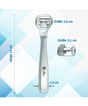 Shop SMI Corneahobel Foot Care Tool - Stainless Steel Corn Remover Razor with 10 Replacement Blades for Perfect Pedicures - Buy Online on GoSupps.com