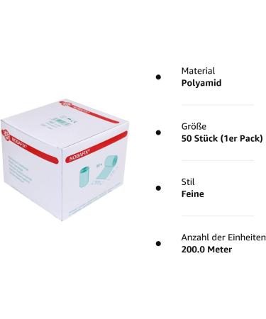 Nobafix Gauze Bandages - 50 Pack (6 cm x 4 m) | Premium Fixation Bandages by Nobamed - International Shipping Available - Buy Online on GoSupps.com
