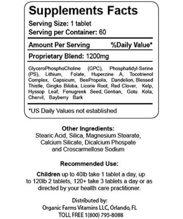 Brain Health Neuro Care Kids Highly Concentrate Supplent Dietary Supplement 60 Tablets - Buy Online on GoSupps.com