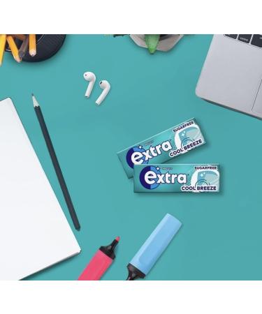 5 x packs Wrigley s Extra Cool Breeze Flavour Sugar Free Chewing Gum - Freshens Breath With Xylitol Helps with Oral Hygiene for Healthy Teeth and Gums - Buy Online on GoSupps.com