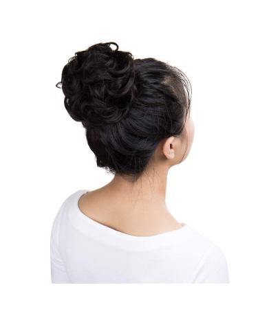 Tess Dark Brown Hair Part Dutt Tie - Wavy Small Knot Updo Hairstyles | Affordable Hair Extensions for Women - 30g - Buy Online on GoSupps.com
