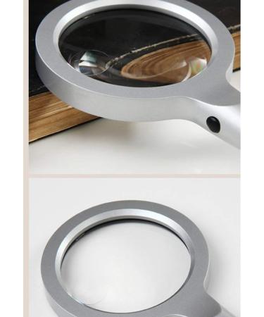 Glass Handheld 10 Times Glass with Led Lights for The Elderly Reading HD 20 Times Maintenance Antiques Identification Reading Newspaper 240 * 110mm Made in China - Buy Online on GoSupps.com