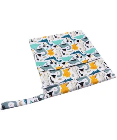 Trasun Fabric Diapers & Wet Bags Organizer - Reusable Waterproof Large Diaper Bags for Toddler Travel Gym Beach & Pool - Set of 2 in Blue - Buy Online on GoSupps.com
