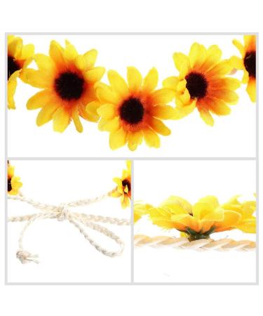 10-Piece Sunflower Hair Clips Set with Hippie Headband - Wedding Hair Accessories for Girls & Women - Buy Online on GoSupps.com
