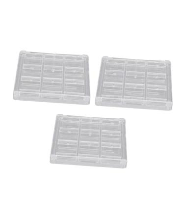 FOMIYES Lip 3pcs Boxes Eye Shadow Box Clear Makeup Case Empty Cosmetic Cases Empty Eyeshadow Pallets Lipstick Makeup Pallets