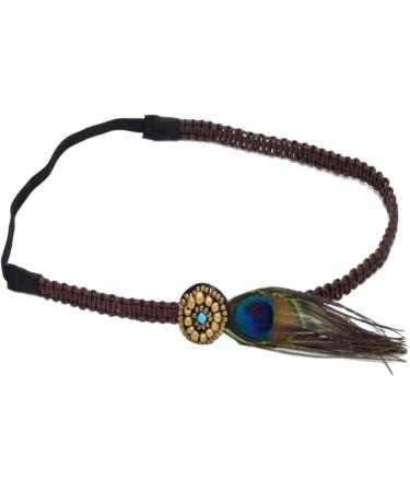 Justfox Hair Band with Pfau Feder | Stylish International Shipping | Unique Accessories for Every Look - Buy Online on GoSupps.com