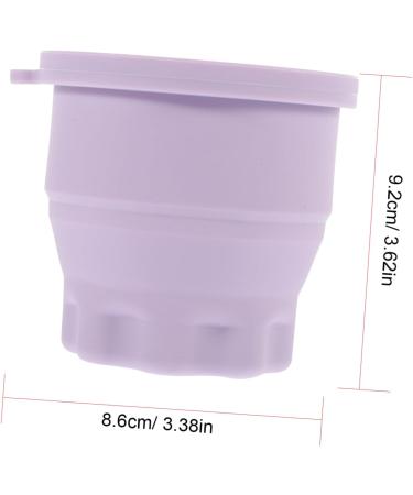 KOMBIUDA Makeup Brush Cleaning Bowl Retractable Silicone Scrub Cup Drying Rack Purple Multifunction Cleaner Silica Gel Makeup Brush Cleaner 9.2X9.2X8.6CM Purple - Buy Online on GoSupps.com