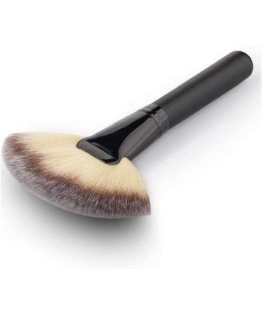 1Pc Big Black Fan Brush - Versatile Makeup Tool for Blush Concealer & Powder - Portable Face Brush for Beauty & Personal Care - Buy Online on GoSupps.com