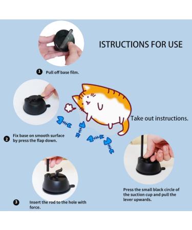 6-in-1 Interactive Cat Toy Wand | Hands-Free Natural Bird Feather Ball Toys | Suction Cup Indoor Cat Toy for Dancing & Playing - Buy Online on GoSupps.com