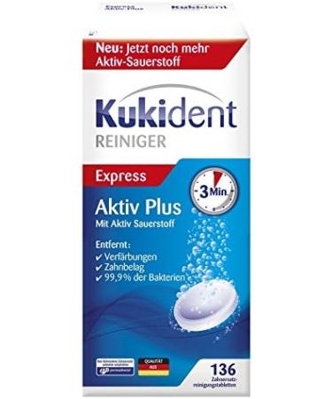 Kukident Aktiv Plus Economy Pack - 544 Denture Cleaning Tablets (4 x 136) | Trusted Dental Care Worldwide - Buy Online on GoSupps.com