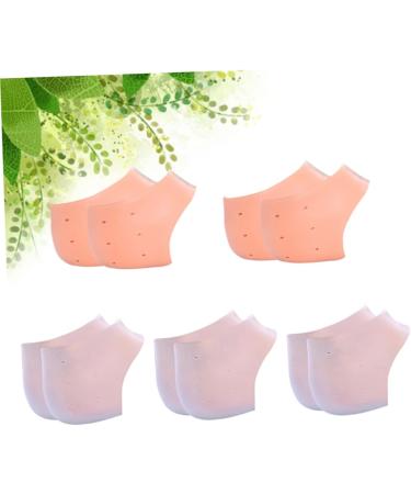 Beavorty 10 Pairs Silicone Heel Socks Plantar Socks Heel Cups Silicone Heel Protector Foot Moisturizing Socks Hydrating Socks Spa Gel Socks Gel Heel Sleeves Crack Foot Protector - Buy Online on GoSupps.com