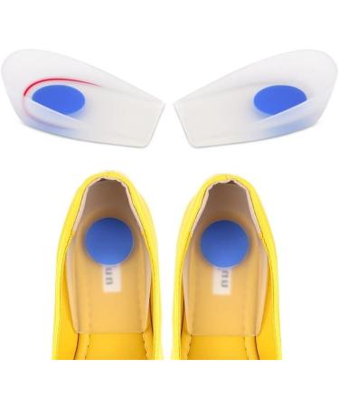 Premium Silicone Heel Cups for Pain Relief & Shock Absorption | Men s Inserts for Heel Spurs | Large Transparent Blue Core - Buy Online on GoSupps.com