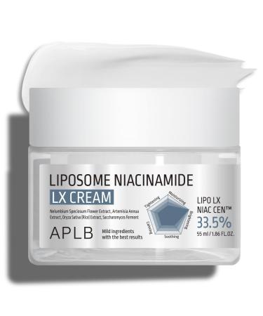 APLB Liposome Niacinamide LX Cream | LIPO LX NIAC CEN 33.5% 1.86 FL.OZ/Korean Skincare Efficient absorption Long lasting hydration Revitalize for gentle and improve skin texture