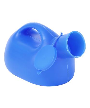 Urinals for Men -Night Use - 2000mL Thick Plastic Mens Bedpan Bottle with Screw-on Lid - Spill Proof Portable Pee Bottles Use in Bed Travel Urine Collection Containers Happy