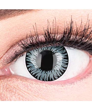 Colored gray contact lenses Anime Werewolf Gray Circle Lenses Without strength Heroes of Cosplay strongly opaque intense colors with free contact lens containers colored for Halloween carnival