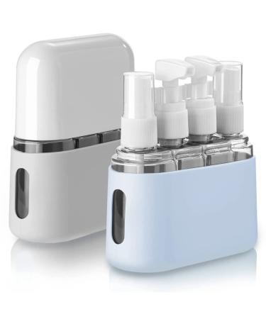 Donubiiu Portable Travel Bottle Set - 2 in 1 Mini Shampoo & Conditioner Dispenser for Toiletries - Pink - Ideal for International Shipping - Buy Online on GoSupps.com