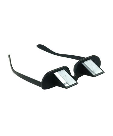 Asnlove Lazy Readers Lazy Glasses Horizontal Glasses Relax Glasses in Black non-Magnetic Creative 90 Degree Angle Bed Prism Spectacles Glasses Glasses Read in Bed While Lying Flat (Overall Width: Black