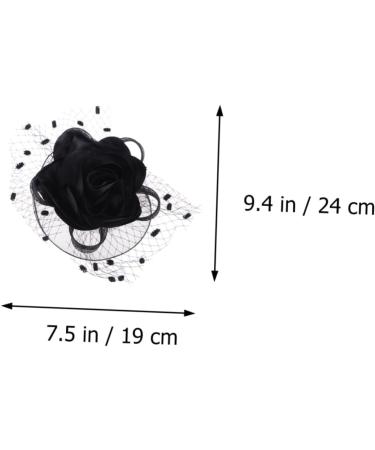 FRCOLOR Girl Hair Clips flower fascinators hat wedding fascinators headpiece wedding hat hair Accessory occasion hats mesh pillbox hair clip Wedding Party Mesh Hair black Miss charm - Buy Online on GoSupps.com