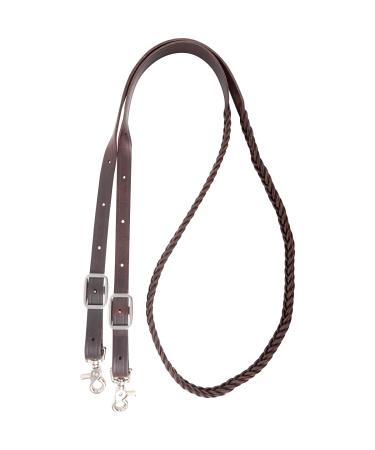 Martin Saddlery Latigo Braided 5-Strand Roping Rein 3/4-inch Thick Buckle Snap Ends